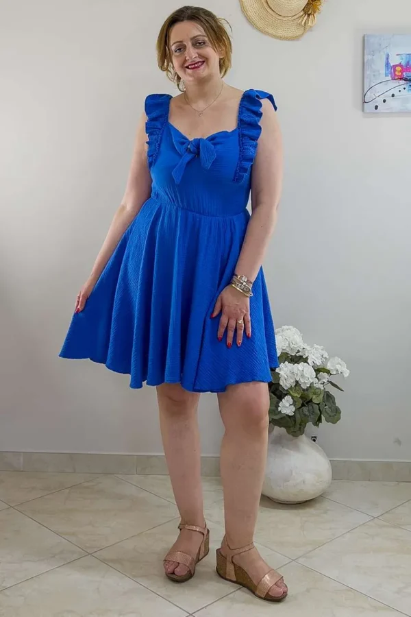 Donna Curvy Abitino con fiocco taglie comode Hot