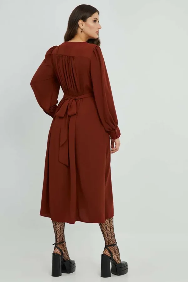 Mat Fashion Abito con scollo a V midi taglie comode Discount