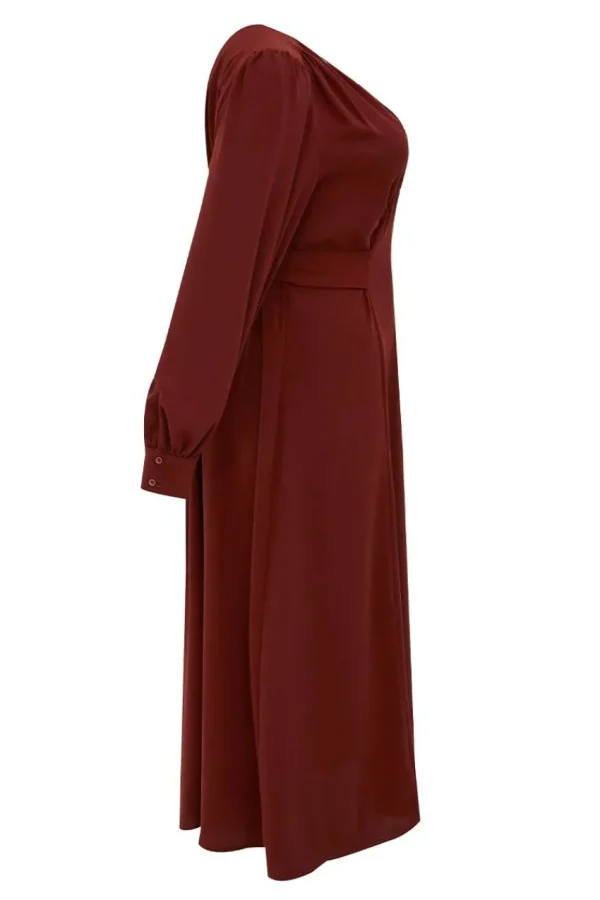 Mat Fashion Abito con scollo a V midi taglie comode Discount