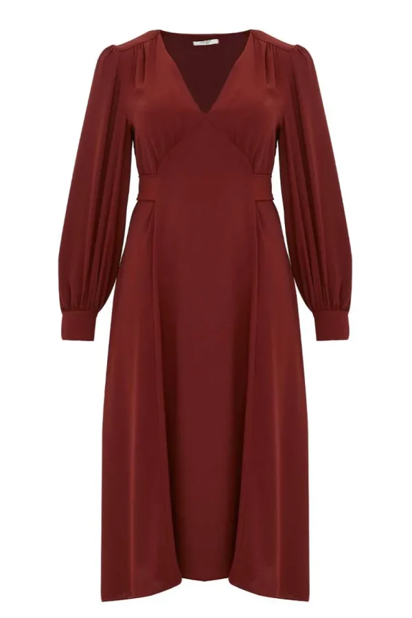 Mat Fashion Abito con scollo a V midi taglie comode Discount