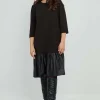 Mat Fashion Abito doppio tessuto con balza Taglie Comode Hot