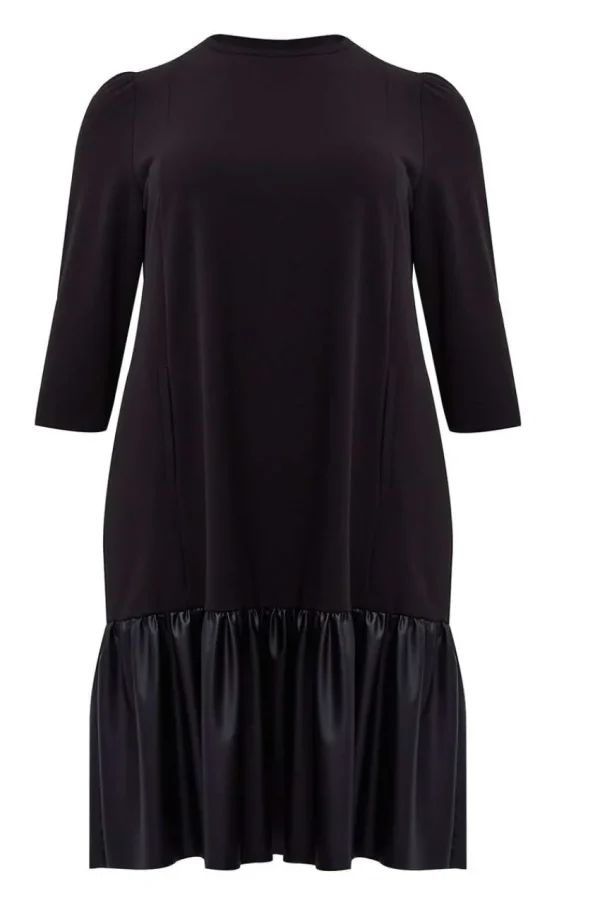 Mat Fashion Abito doppio tessuto con balza Taglie Comode Hot
