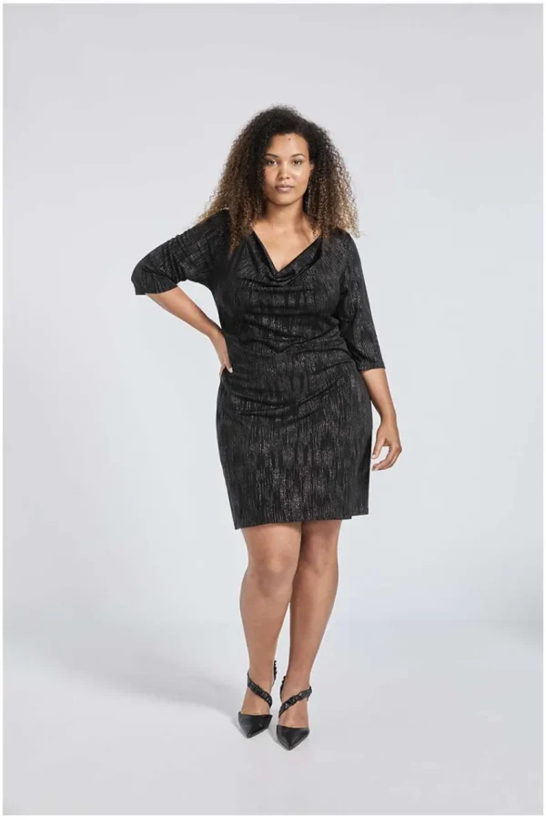 SPG Woman Abito drappeggiato effetto metallo Hot