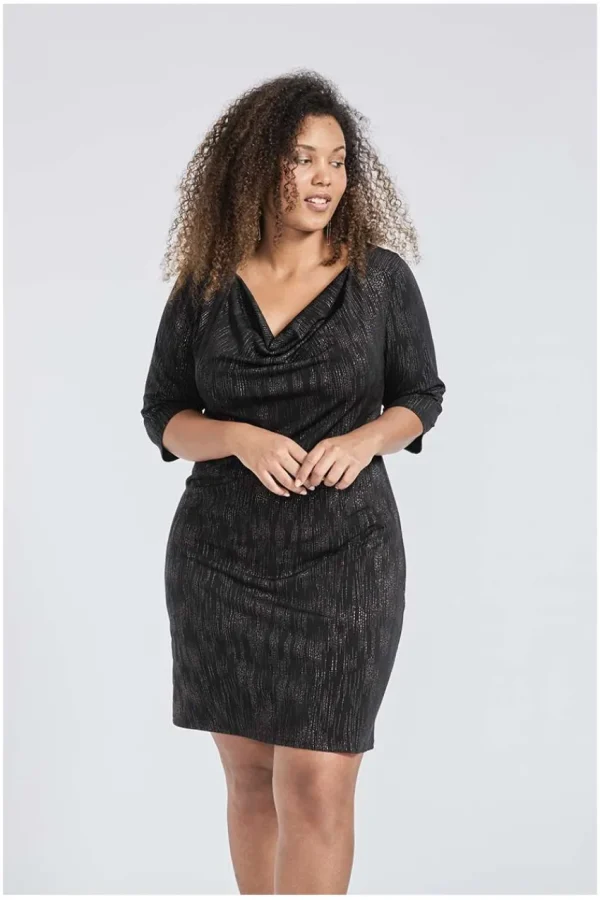 SPG Woman Abito drappeggiato effetto metallo Hot