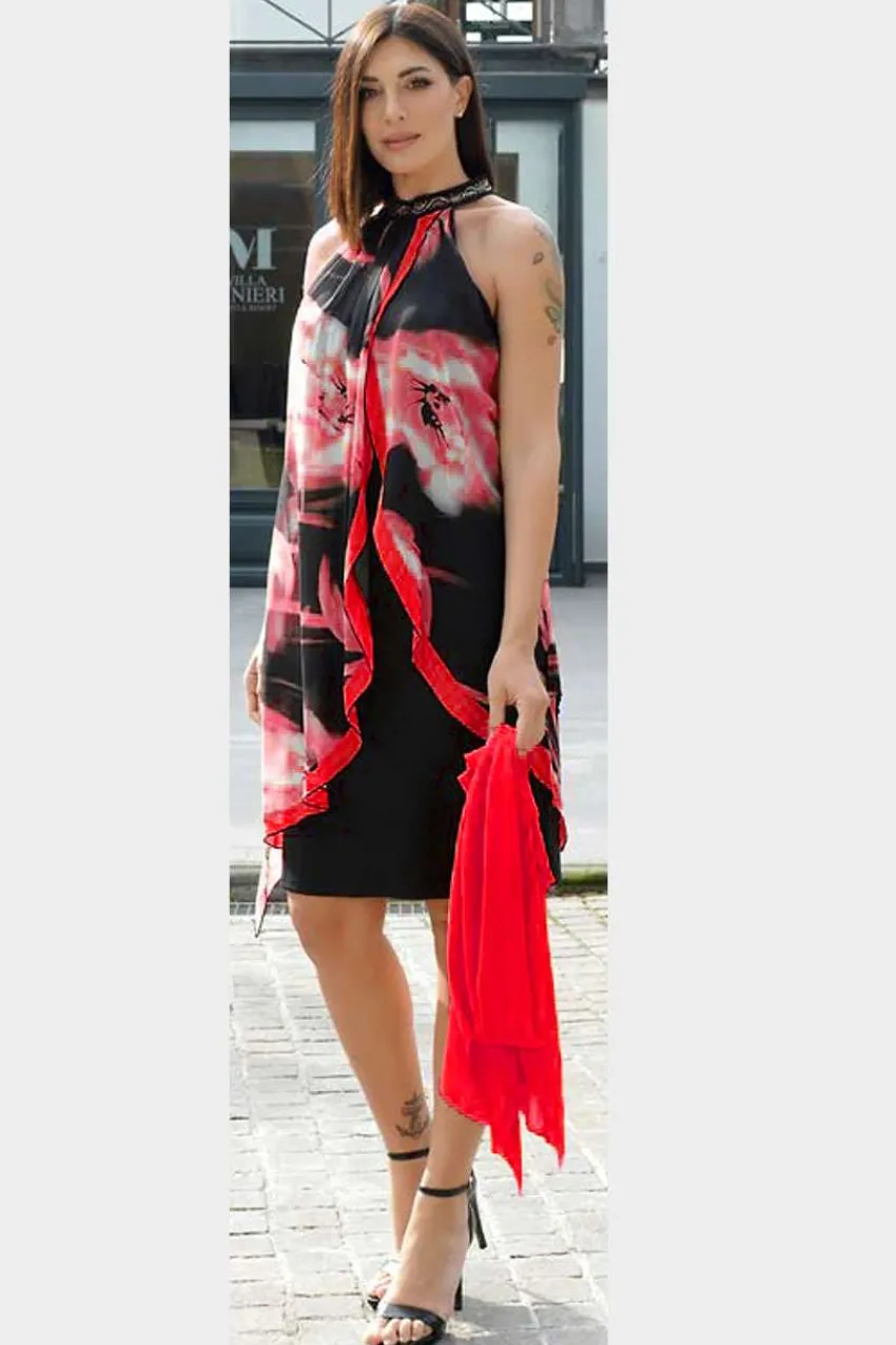 abito_elegante_con_stola__1.webp Donna Curvy Abito elegante con stola taglie comode Discount
