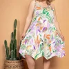 Donna Curvy Abito fantasia tropicale taglie forti Discount