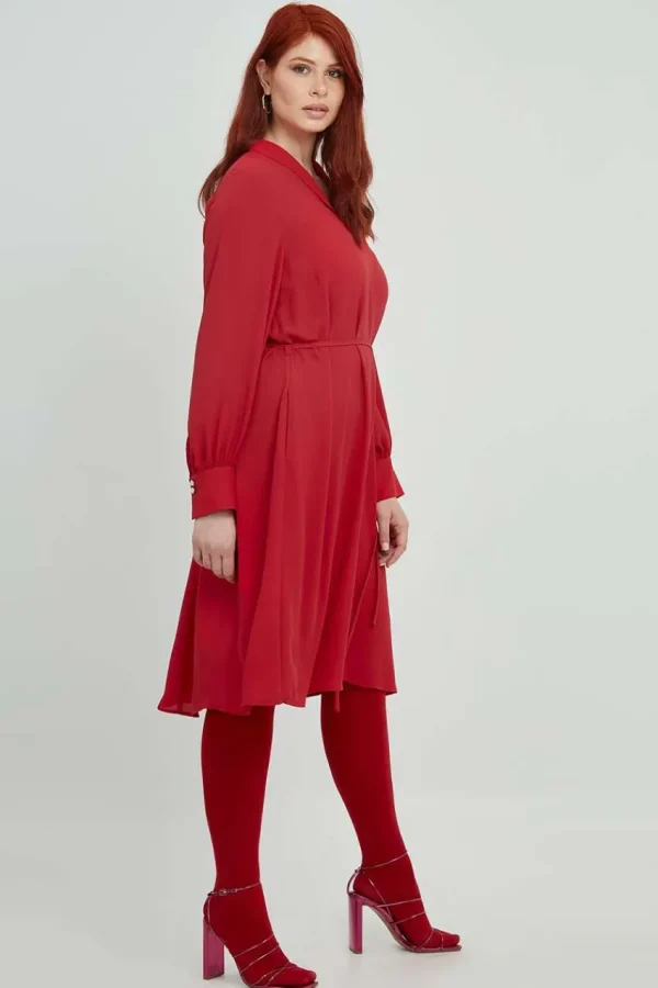Mat Fashion Abito in chiffon taglie comode Fashion