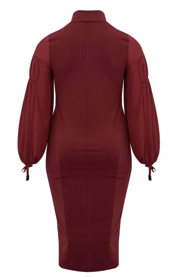 Mat Fashion Abito in maglia a collo alto Taglie Comode Sale