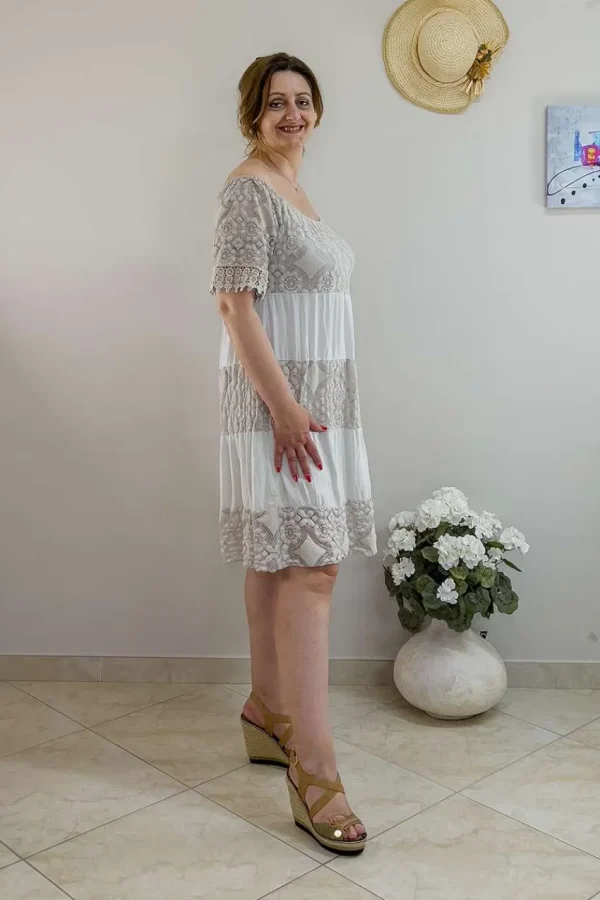 Donna Curvy Abito in pizzo taglie comode Outlet