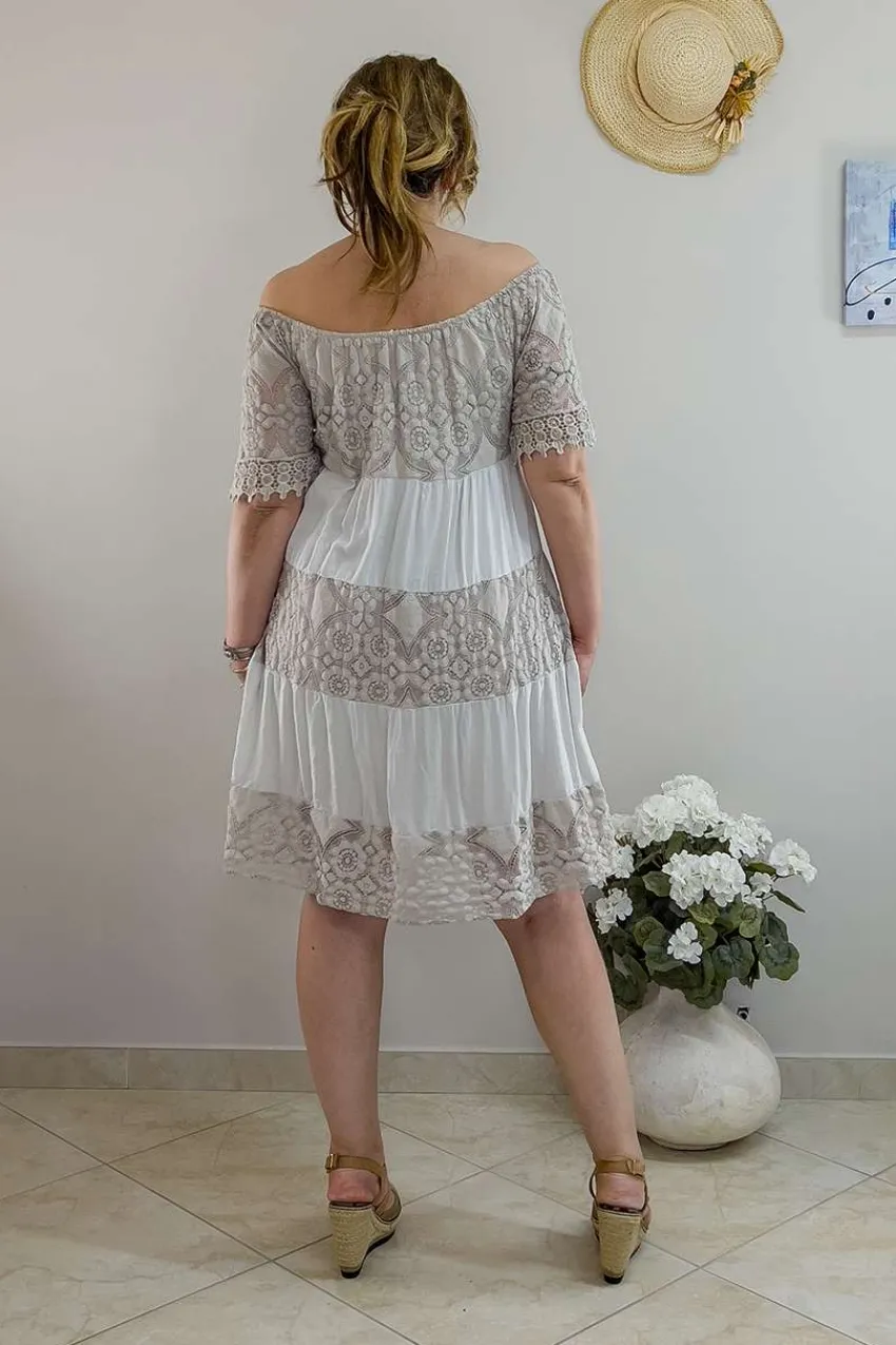 Donna Curvy Abito in pizzo taglie comode Outlet