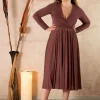 Jiveley Abito lurex con plissè taglie comode Fashion