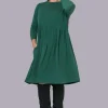 Mat Fashion Abito svasato con maniche taglie comode New