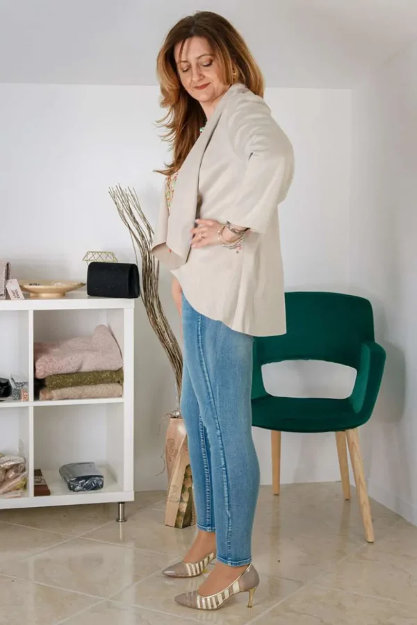 Talissa Mode Blazer in camoscio taglie comode New