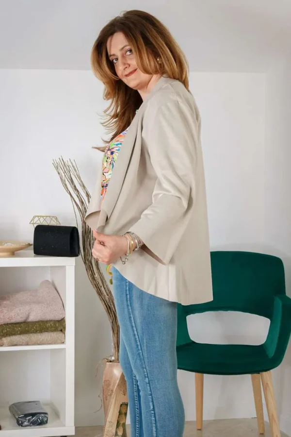 Talissa Mode Blazer in camoscio taglie comode New