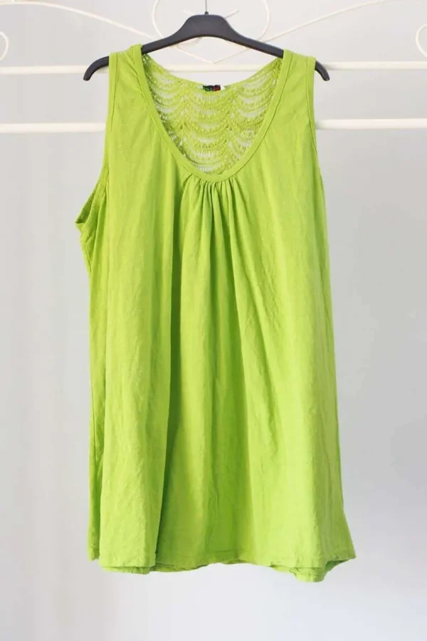 Donna Curvy Blusa a giromanica con pizzo taglie forti Discount