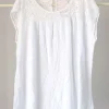 Donna Curvy Blusa a mezze maniche con pizzo taglie forti Online
