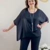 Mealys Blusa Caftano effetto trasparenza taglie comode Outlet