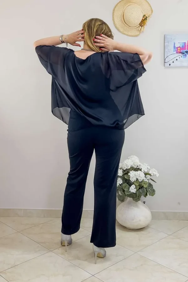 Mealys Blusa Caftano effetto trasparenza taglie comode Outlet