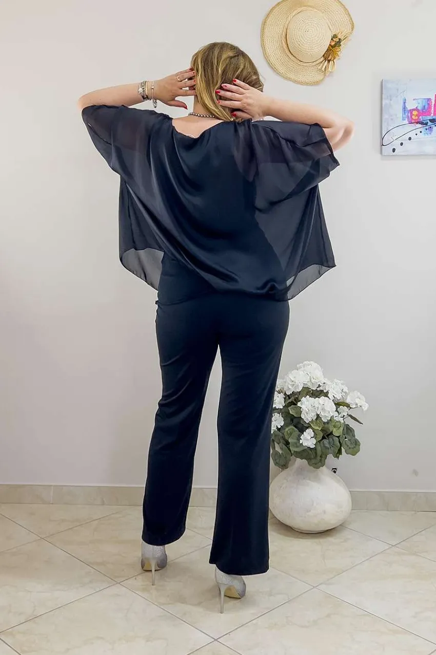blusa_caftano_effetto_tra_2.webp Mealys Blusa Caftano effetto trasparenza taglie comode Outlet