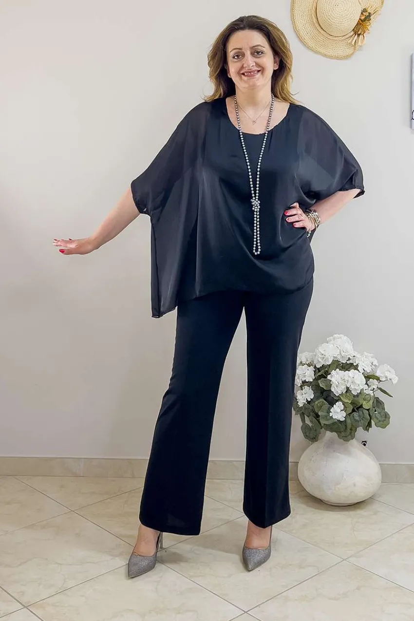 blusa_caftano_effetto_tra_4.webp Mealys Blusa Caftano effetto trasparenza taglie comode Outlet