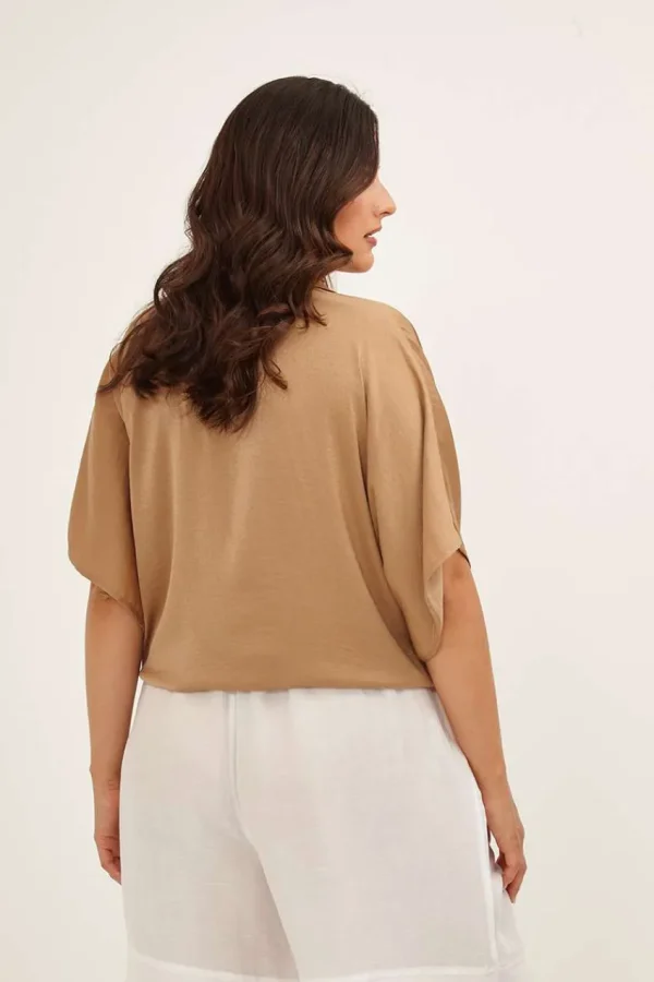 Mat Fashion Blusa con nodo taglie comode Clearance