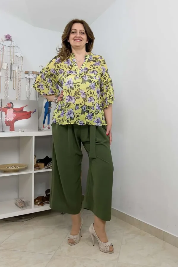 Mealys Blusa con pistagna e rouches taglie comode Online