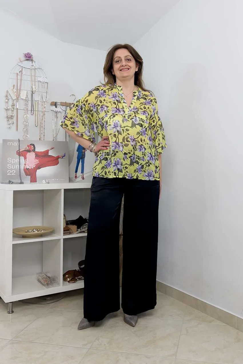 Mealys Blusa con pistagna e rouches taglie comode Online