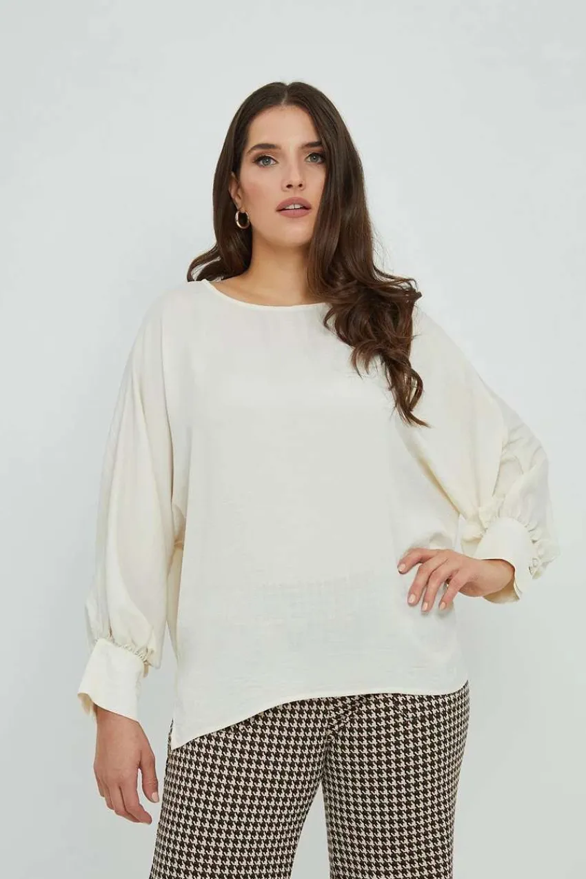 blusa_con_polsini_e_scoll_1.webp Mat Fashion Blusa con polsini e scollo a U taglie comode Discount