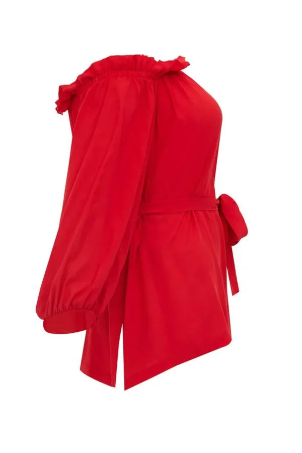 Mat Fashion Blusa con scollo a barca taglie comode Discount
