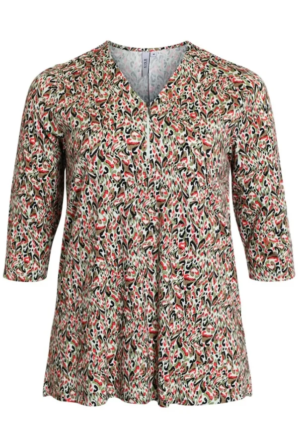 Ciso Blusa con scollo a V e zip taglie forti Hot