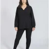 SPG Woman Blusa con scollo a V taglie comode Clearance
