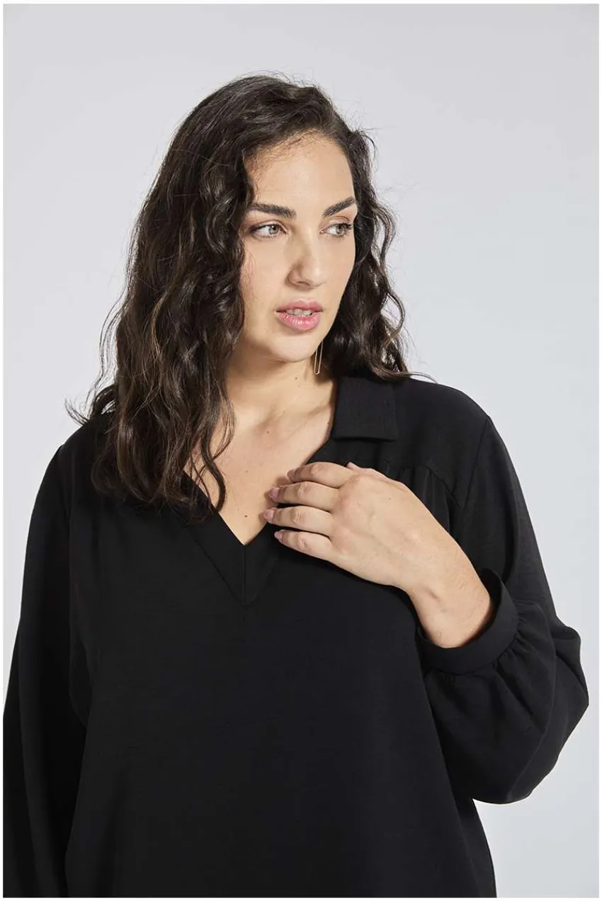 SPG Woman Blusa con scollo a V taglie comode Clearance