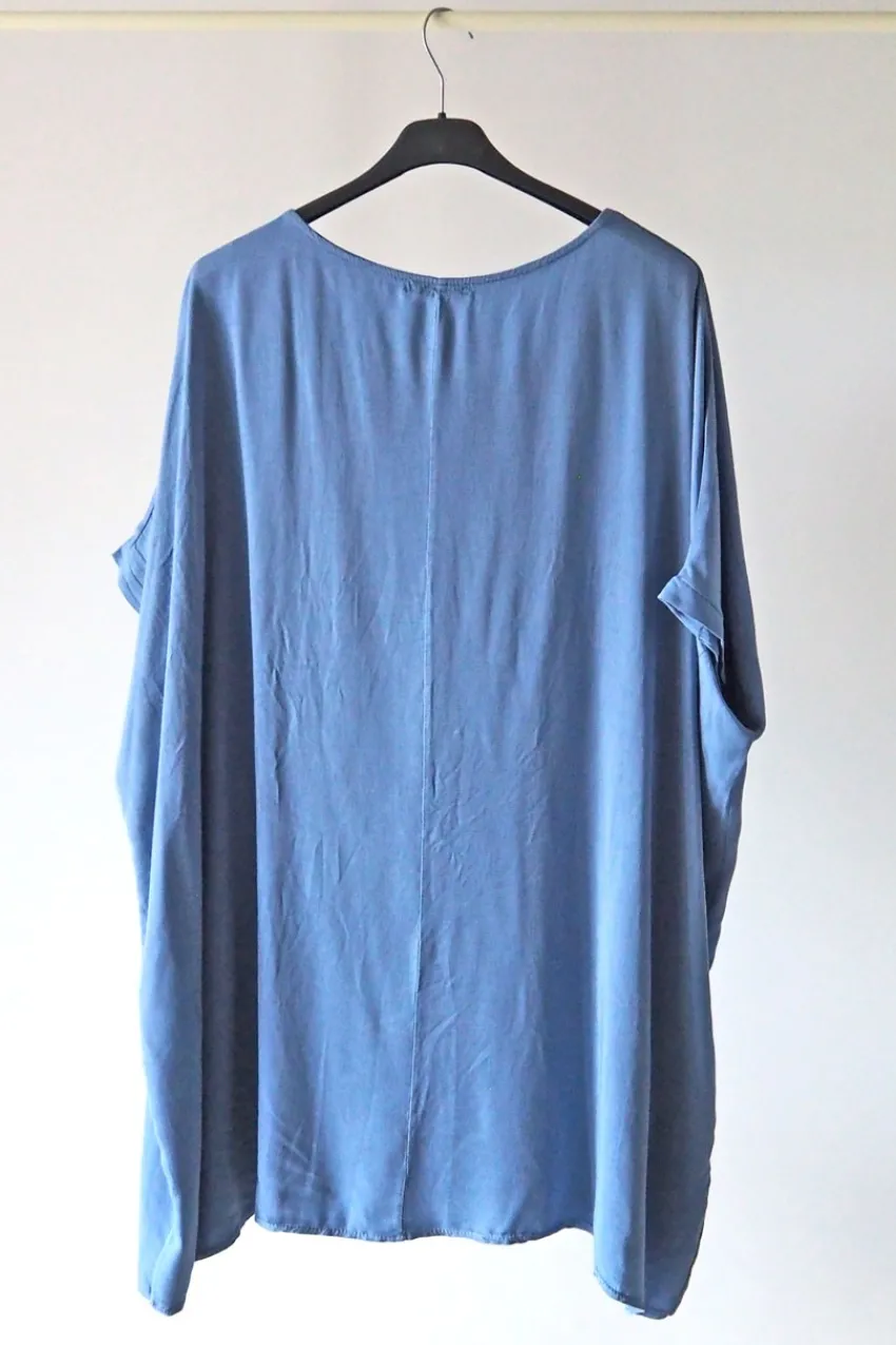 Donna Curvy Blusa con stampa taglie forti Clearance