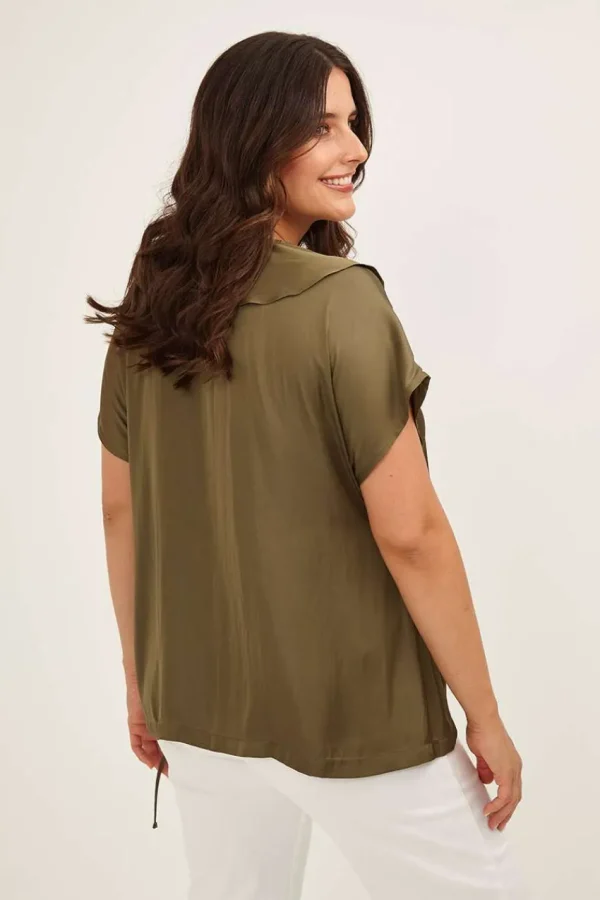 Mat Fashion Blusa con volant taglie comode Outlet