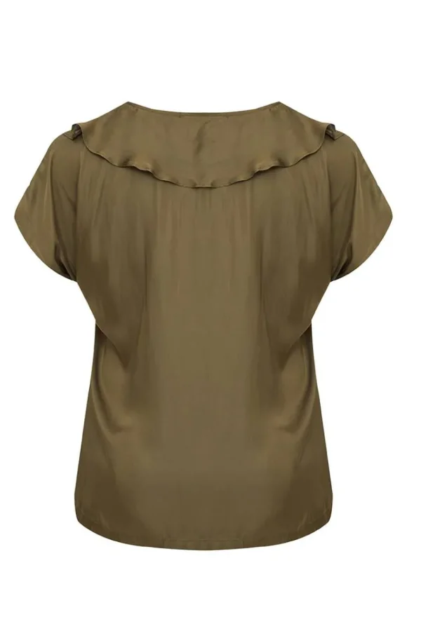 Mat Fashion Blusa con volant taglie comode Outlet