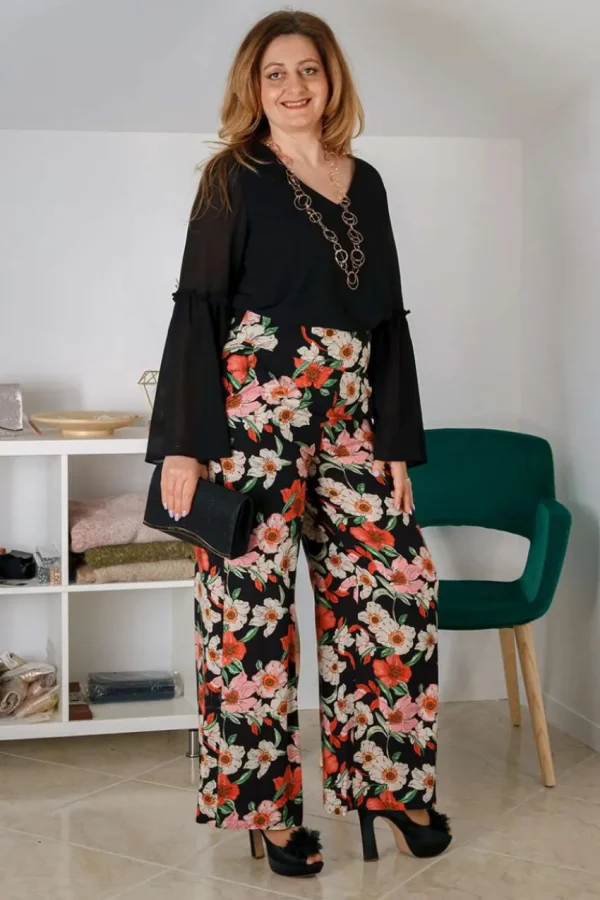 Talissa Mode Blusa scollo a v con manica lunga taglie comode Sale