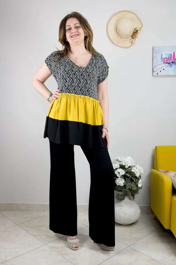 Jiveley Blusa smanicata etnica taglie comode Discount