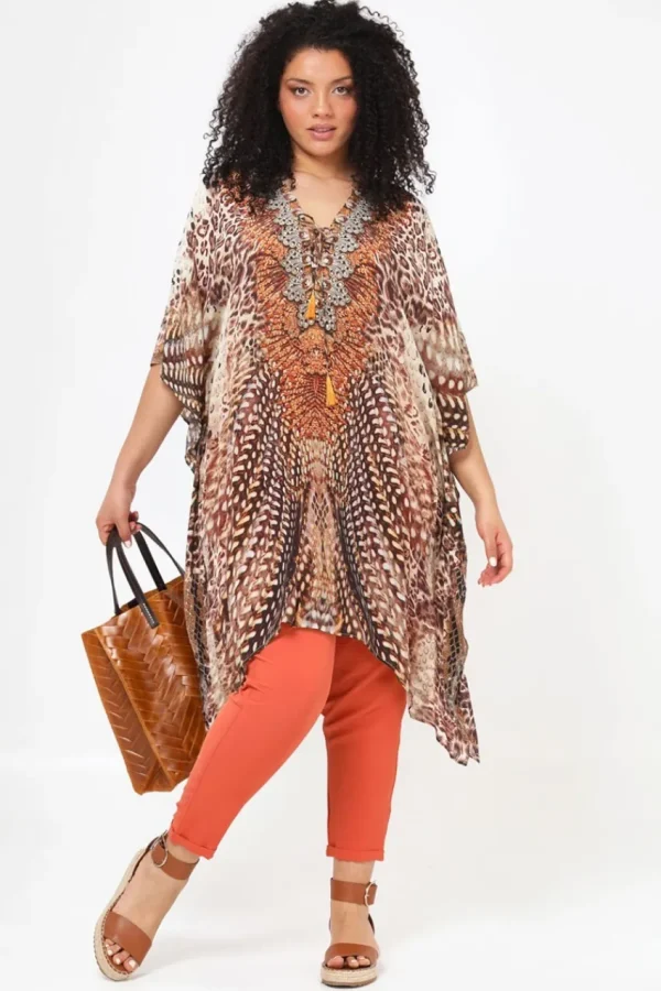 Mat Fashion Caftano fantasia etnica taglie comode Best