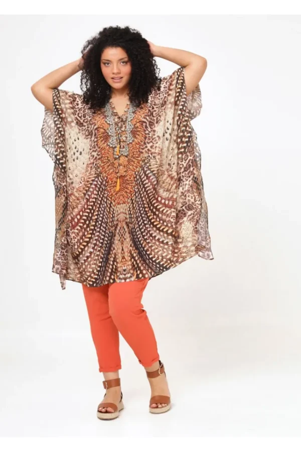 Mat Fashion Caftano fantasia etnica taglie comode Best