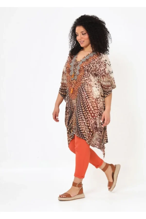 Mat Fashion Caftano fantasia etnica taglie comode Best