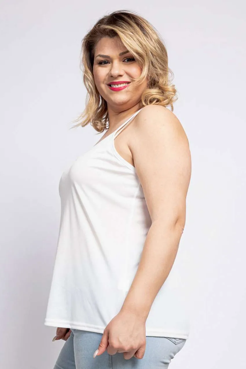 Donna Curvy Canotta basic taglie forti Discount