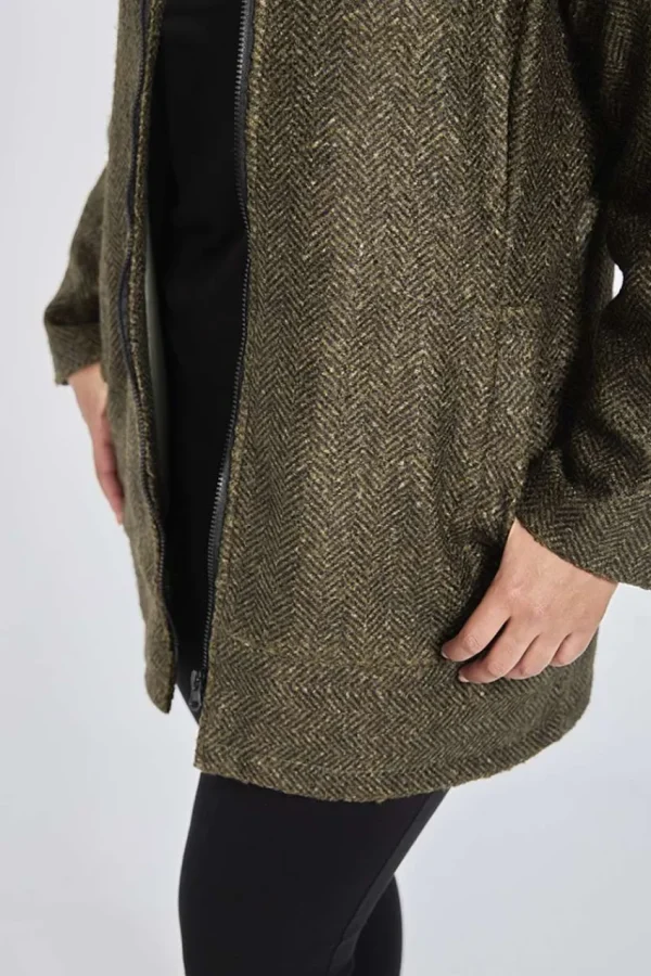 SPG Woman Cappotto in tessuto accoppiato taglie comode Outlet