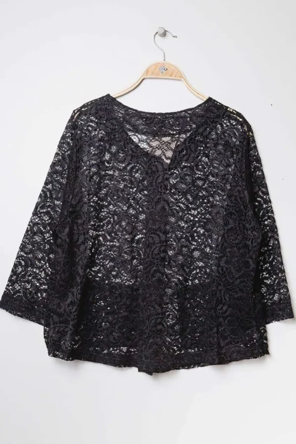 Donna Curvy Cardigan in pizzo taglie comode Hot