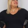 Donna Curvy Collana con perlina luminosa Fashion