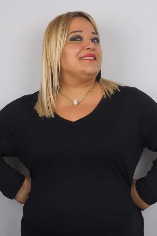 Donna Curvy Collana con perlina luminosa Fashion