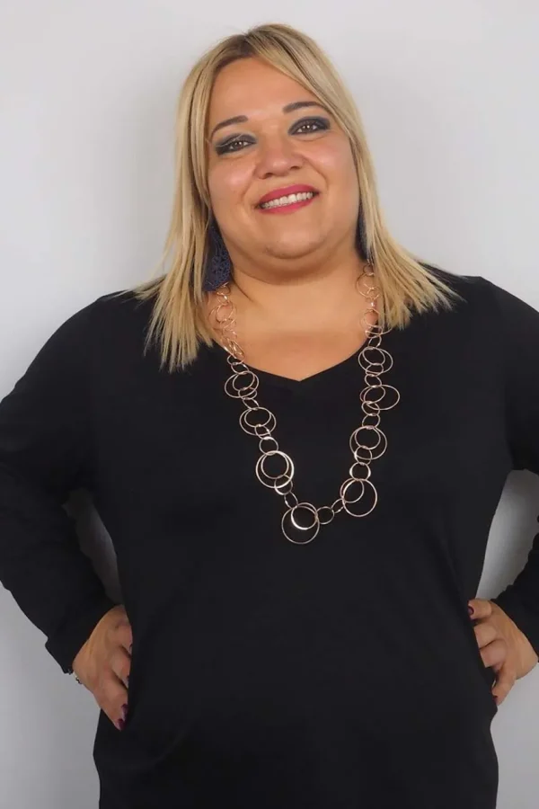 Donna Curvy Collana lunga con anelli New