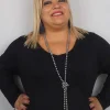 Donna Curvy Collana lunga con perle Clearance