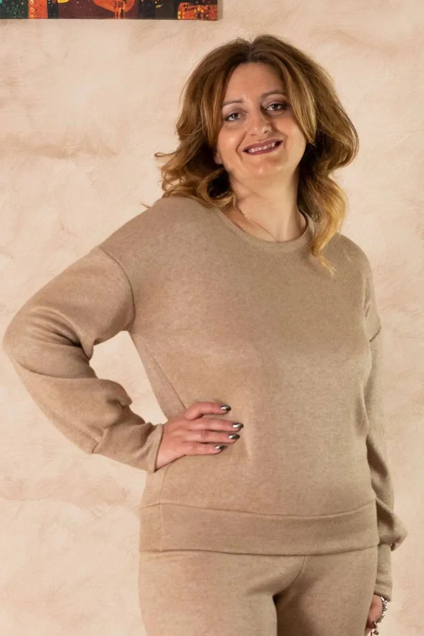 Griffai Felpa in maglina taglie comode Best