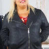 Donna Curvy Giubbotto biker taglie comode Discount
