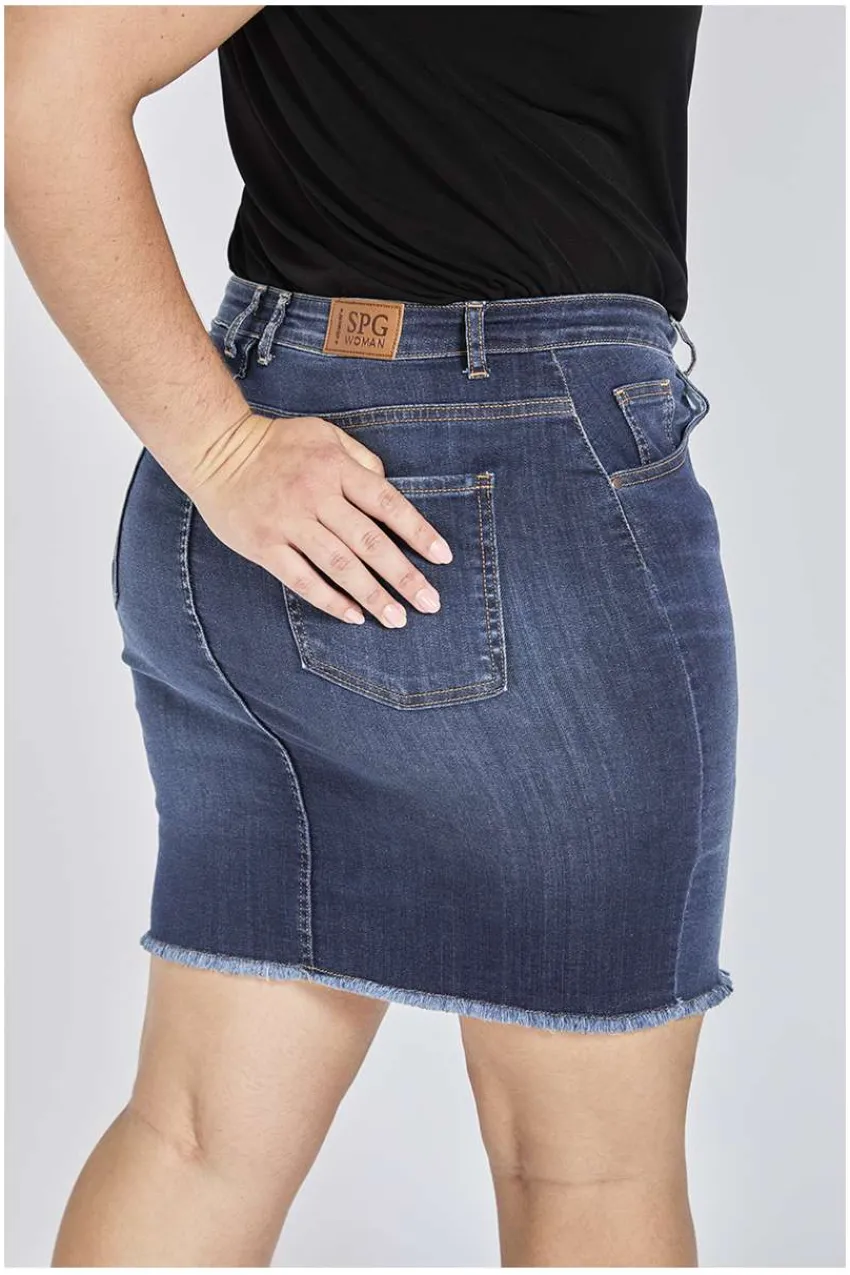 SPG Woman Gonna di jeans taglie forti New